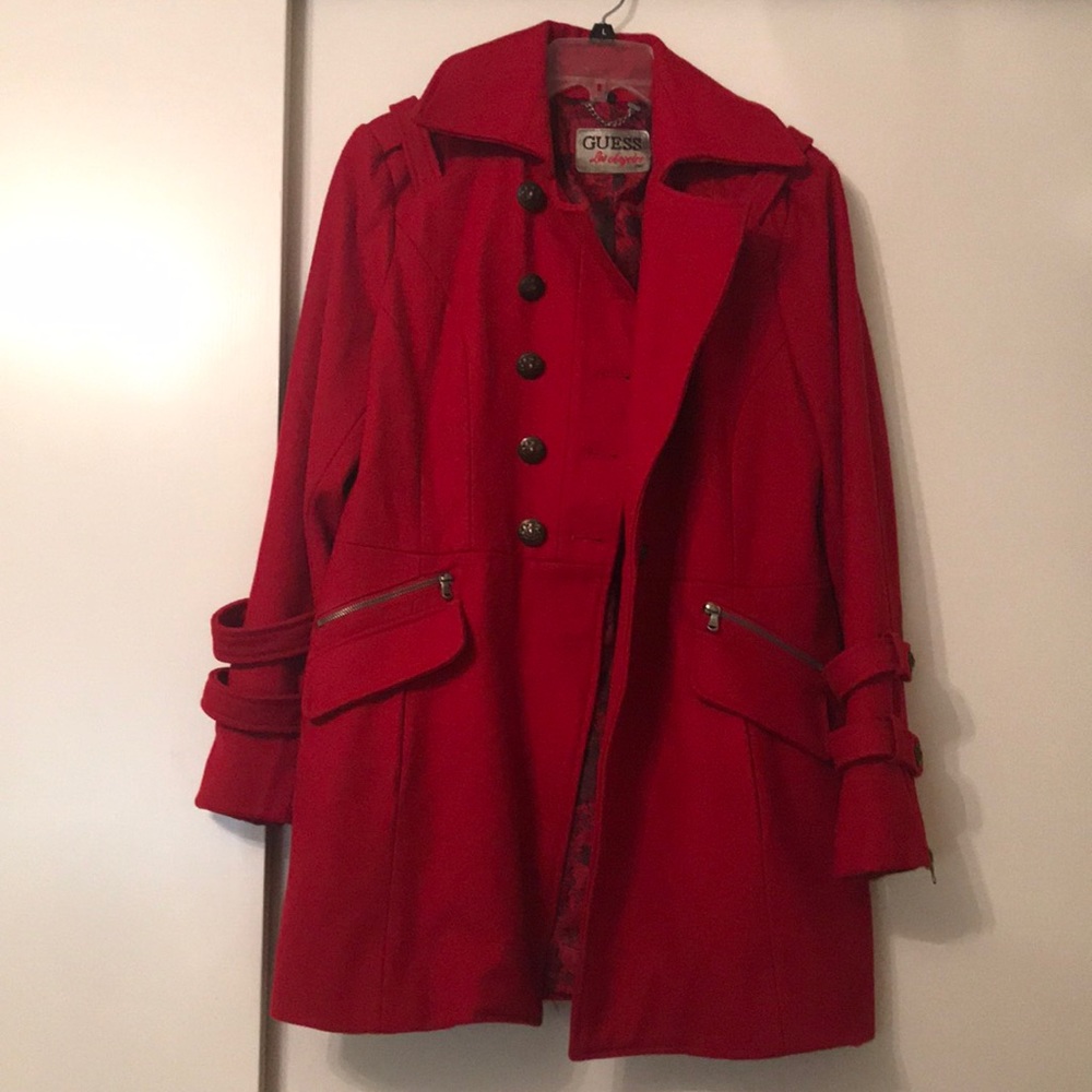 Red GUESS coat